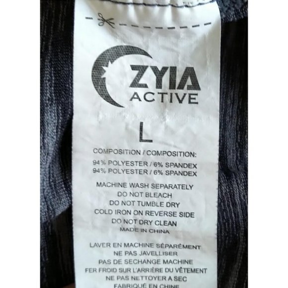 Zyia Ash Split Back Long Sleeve - Charcoal / Black - Picture 9 of 9